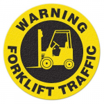 Warning Forklift Traffic Floor Sign_noscript