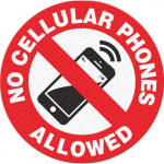 No Cellular Phones Floor Sign_noscript