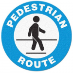 Pedestrian Route Floor Sign_noscript