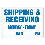 7" x 10" Aluminum Sign "Shipping & Receiving..."_noscript