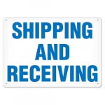 7" x 10" Aluminum Sign "Shipping and Receiving"_noscript