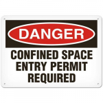 Sign "Danger - Confined Space Entry Permit Re..."_noscript