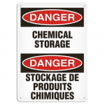 10" x 14" Aluminum Sign "Bilingual Danger..."_noscript