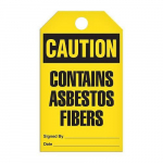 Tag Caution "Contains Asbestos Fibers"_noscript