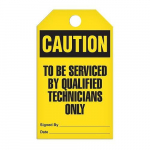 Tag "Be Serviced by Qualified Technicians Only"_noscript