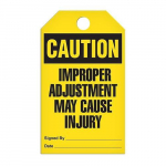 Tag "Improper Adjustment May Cause Injury"_noscript