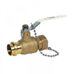 1/2" Lead Free Brass Ball Valve with Cap and Chain_noscript