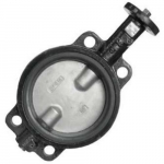 18" Butterfly Valve, Wafer Style, Epoxy-Coated Ductile Iron Body, Steel Disc PTFE_noscript
