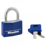 No. 142D Wide Covered Solid Body Padlock, Blue{part}