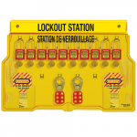 10-Lock Padlock Station, English/French, Zenex Thermoplastic Padlocks_noscript