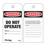 Do Not Operate Boxed Roll of Tags, English_noscript