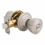 Satin Nickel Privacy Door Lock, Tulip Knob{part}