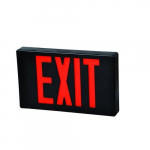 Red/Black Standard LED Exit Sign with Battery Backup_noscript