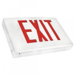 R.L., White Face Cast Aluminum LED Exit Sign_noscript