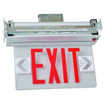 Aluminum Recessed Mount Edge Lit LED Exit Sign_noscript