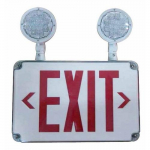 Red/White LED Wet Location Combo Exit Sign_noscript