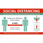 Banner, "Social Distancing 6 Feet"_noscript