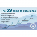 "5S Climb To Excellence", Banner, 36"x60"