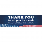 Patriotic Banner, "Thank You Essential Workers"_noscript