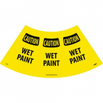 "Caution Wet Paint Cone Sleeve" Sign_noscript