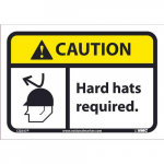 "Hard Hats Required" Caution Sign_noscript