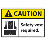 "Safety Vest Required" Caution Sign_noscript