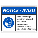 "Face Coverings Required Beyond This Point", Eng/Esp_noscript