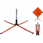 Single Spring Stand, for 36" and 48" Signs, Steel Legs_noscript