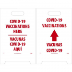 "Covid-19 Vaccinations" (Eng/Esp), Double-Sided Floor Sign_noscript