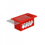 Group Lock Box, 26-Hole, Steel, Red, 4.25" x 5.5"{part}