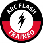 "Arc Flash Trained" Hard Hat Label_noscript