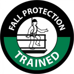 Hard Hat Label "Fall Protection ..."_noscript