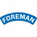 1" x 3" "Foreman" Ps Vinyl Hard Hat Label_noscript