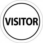 "Visitor" Vinyl Hard Hat Label_noscript