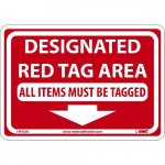Aluminum Sign "Designated Red Tag"_noscript
