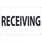 Sign "Receiving", Adhesive Backed Vinyl, 7" x 10"_noscript