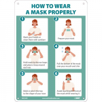 "How To Wear A Mask Properly", Adhesive Backed Vinyl Sign_noscript