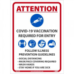 "Covid-19 Vaccination Required for Entry" Sign_noscript