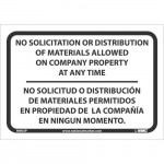 "No Solicitation or Distribution" Sign_noscript