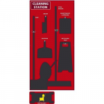 Cleaning Station Shadow Board, Red/Black, General_noscript
