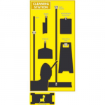 Cleaning Station Shadow Board, Yellow/Black_noscript