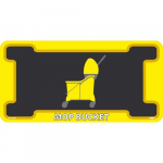 "Mop Bucket", Floor Sign, Walk on Smooth, Yellow/Black_noscript