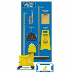Cleaning Station Shadow Board, Kit, Blue/White, Acrylic_noscript