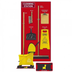 Cleaning Station Shadow Board, Kit, Red/Black, Acrylic_noscript