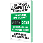 Digi-Day Electronic Safety Scoreboard "This Plant Has..."_noscript