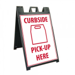 "Curbside Pick-Up", Sign/Stand, Rigid Plastic_noscript