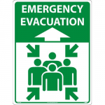 "Emergency Evacuation" Wall Sign_noscript