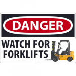 "Danger Watch For Forklifts" Sign_noscript