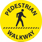"Pedestrian Walkway" Walk on Sign, Walk on Smooth, 17"x17"_noscript