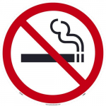 "No Smoking" Symbol Walk on Floor Sign, Smooth, 17"x17"_noscript
